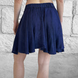 'Short Pixie Fairy Skirt' Embroidered Rayon - Blue