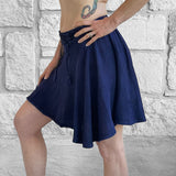 'Short Pixie Fairy Skirt' Embroidered Rayon - Blue