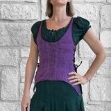 'Long Petal Vest' - Raw Cotton Purple