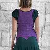 'Long Petal Vest' - Raw Cotton Purple