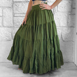 Maxi Tiered skirt - Green