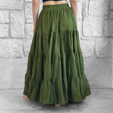 Maxi Tiered skirt - Green