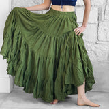 Maxi Tiered skirt - Green