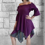 'Bell Sleeve' Renaissance Dress - Purple