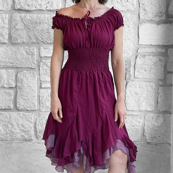 'Willow' Renaissance Dress - Maroon