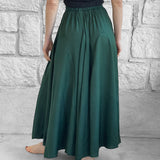 'Sadie' Long Flowing Skirt - Rayon Green