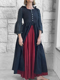 'Womens Duster' Medieval, Viking, Renaissance Bodice - Black/Grey