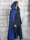 'Hooded Cloak' - Dark Blue/Black Trim