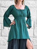 'Juliet' Pirate Chemise - Emerald Green