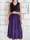 'Snowflake Skirt' - Stone Dark Purple