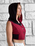 'Sprite Hooded Vest' - Red/Black