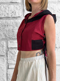 'Sprite Hooded Vest' - Red/Black