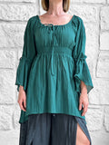 'Juliet' Pirate Chemise - Emerald Green