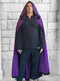 'Hooded Cloak' - Purple/Blk