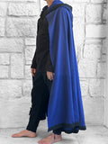 'Hooded Cloak' - Dark Blue/Black Trim