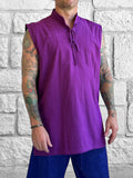 'Rogue' Medieval Sleeveless Shirt - Purple