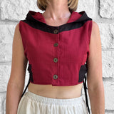 'Sprite Hooded Vest' - Red/Black