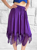 'Folly' Lace Skirt - Purple