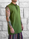 'Rogue' Medieval Sleeveless Shirt - Green