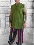 'Rogue' Medieval Sleeveless Shirt - Green