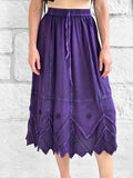 'Snowflake Skirt' - Stone Dark Purple