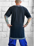 'Moonlight' Short Sleeves Viking Tunic - Black