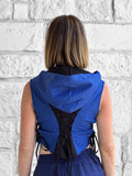 'Sprite Hooded Vest'  - Blue/Black