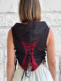 'Sprite Hooded Vest' - Red/Black