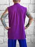 'Rogue' Medieval Sleeveless Shirt - Purple