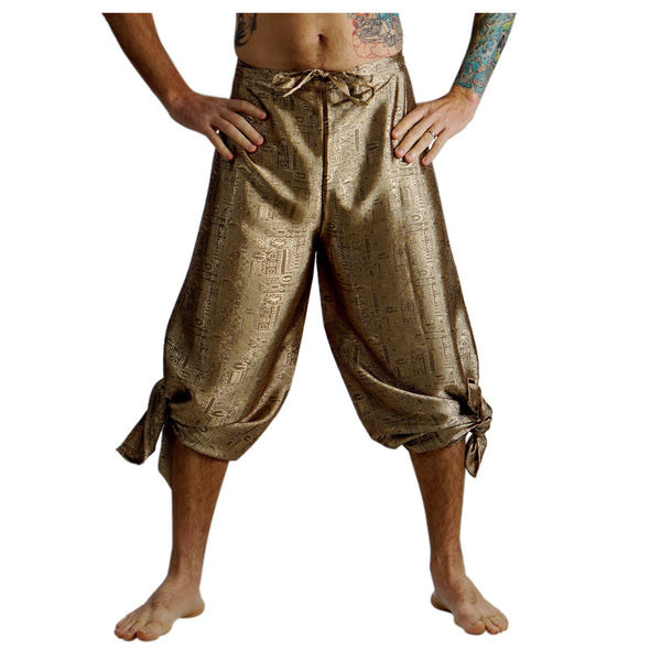 'Wrap Pants' Pirate Silk - Gold - zootzu