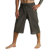 Short Thai Fisherman Pants - Striped Green - zootzu