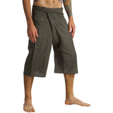 Short Thai Fisherman Pants - Striped Green - zootzu