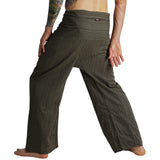 Thai Fisherman Pants - Striped Green - zootzu