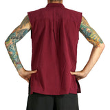 'Rogue' Medieval Sleeveless Shirt - Red - zootzu