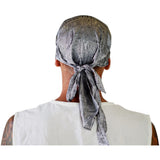 'Pirate Bandana' Medieval Hat, Silk - Silver - zootzu