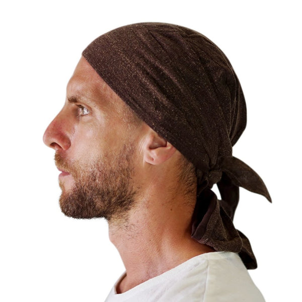 'Pirate Bandana' Medieval Hat - Stone Brown - zootzu