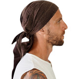 'Pirate Bandana' Medieval Hat - Stone Brown - zootzu