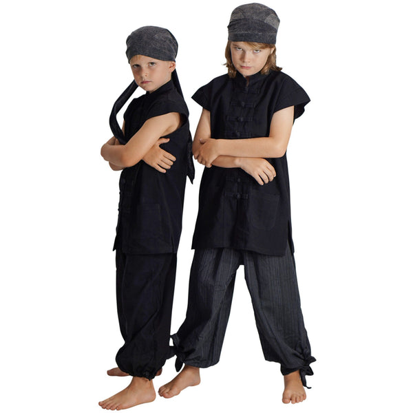 Kids Renaissance Festival Pants - Black - zootzu