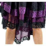 Black/Purple Lace Dress Long Sleeve - zootzu