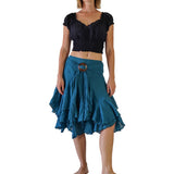 'Willow' Gypsy Pirate Skirt - Teal - zootzu