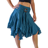 'Willow' Gypsy Pirate Skirt - Teal - zootzu