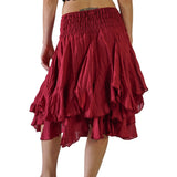 'Willow' Gypsy Pirate Skirt - Maroon - zootzu