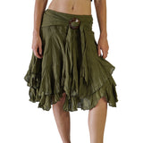 'Willow' Gypsy Pirate Skirt - Green - zootzu