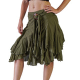 'Willow' Gypsy Pirate Skirt - Green - zootzu