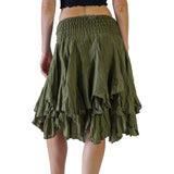 'Willow' Gypsy Pirate Skirt - Green - zootzu