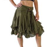 'Willow' Gypsy Pirate Skirt - Green - zootzu