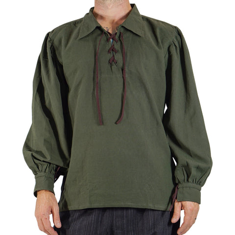 'Merchant' Renaissance Pirate Shirt - Green