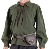 'Merchant' Renaissance Pirate Shirt - Green - zootzu