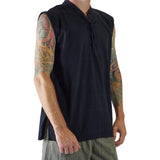 'Rogue' Medieval Sleeveless Shirt - Black - zootzu