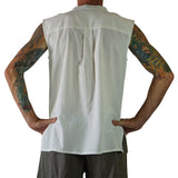 'Rogue' Medieval Sleeveless Shirt  - Cream - zootzu